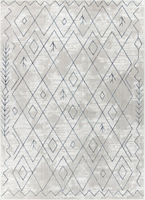 FABIA Berber Modern Blue Area Rug 120 x 170 cm