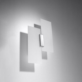 Fabiano Glass & Steel Grey 2 Light Classic Wall Light