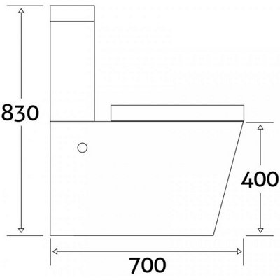 Fable White Ceramic Close Coupled Toilet with Anti Bacterial Glaze & Soft Close Seat - 8