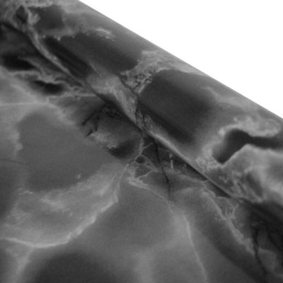 Fablon Black Carrara Marble Sticky Back Plastic Fablon Self Adhesive ...