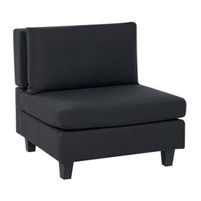 Fabric 1-Seat Section Black UNSTAD