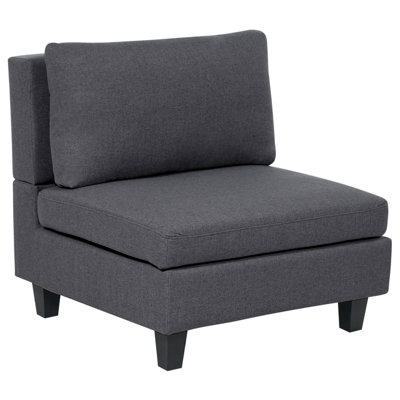 Fabric 1-Seat Section Dark Grey UNSTAD