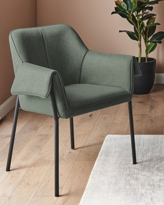 Fabric Accent Chair Dark Green ARLA