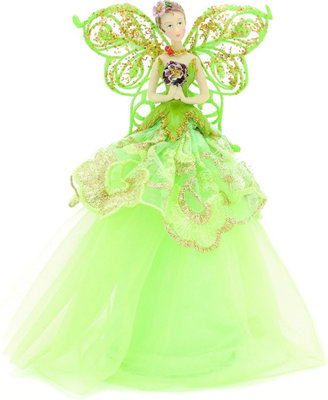 Fabric Angel Christmas Tree Topper - 23 cm - Green Price Comparisons | Compare The Build