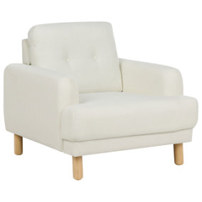 Fabric Armchair Off-White TUVE