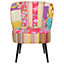 Fabric Armchair Patchwork Multicolour VOSS