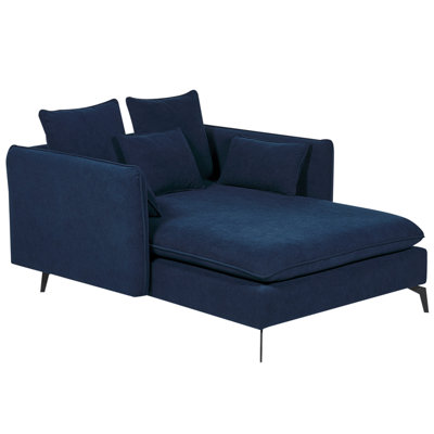 Fabric Chaise Lounge Blue CHARMES