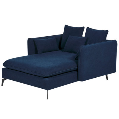 Fabric Chaise Lounge Blue CHARMES