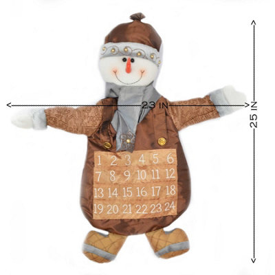 Fabric Christmas Snowman Advent Calendar Xmas Decorations Price Comparisons | Compare The Build
