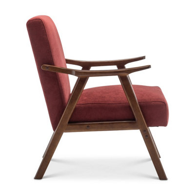 Burgundy accent chair discount