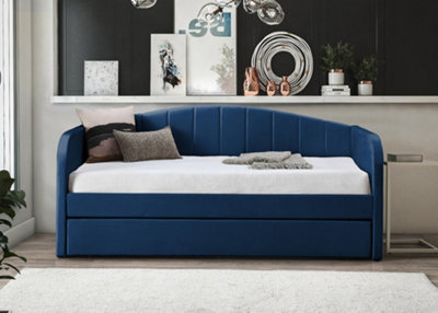 Fabric Day Bed Blue with pull out bed