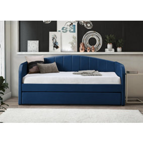Fabric Day Bed Blue with pull out bed