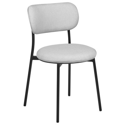Fabric Dining Chair Set of 2 Light Grey CASEY