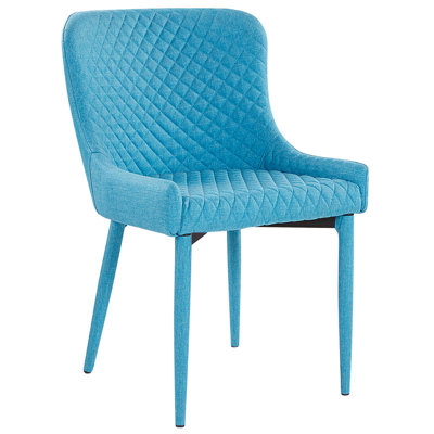 Fabric Dining Chair Set of 2 Turquoise SOLANO