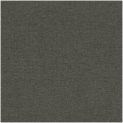 Fabric Effect Wallpaper Charcoal Grey Plain Paste The Wall Vinyl Modern