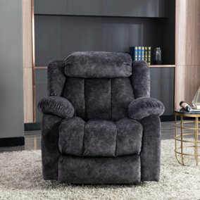 Fabric Electric Massage Recliner Chair with Padded Design and Heating Function