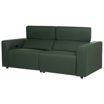 Fabric Electric Recliner Sofa with USB Port Green ULVEN