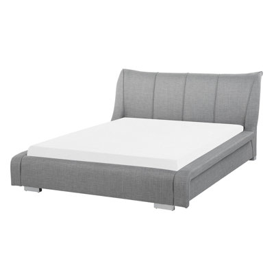 Fabric EU Double Bed Grey NANTES