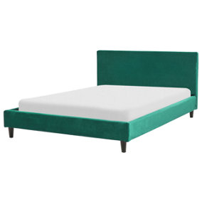Fabric EU Double Size Bed Dark Green FITOU