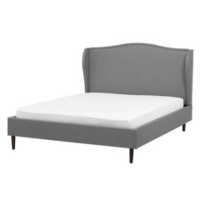 Fabric EU Double Size Bed Grey COLMAR