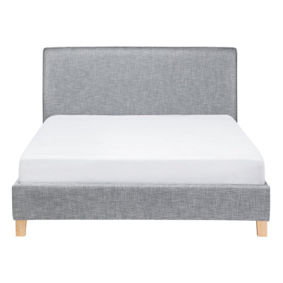 Fabric EU Double Size Bed Grey SENNEZ