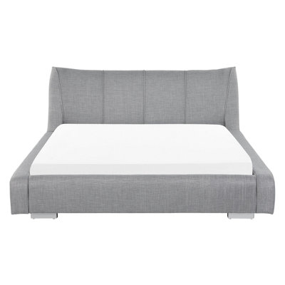 Fabric EU King Size Bed Grey NANTES