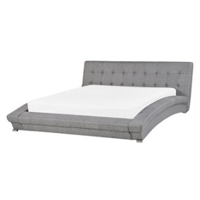 Fabric EU King Size Waterbed Grey LILLE