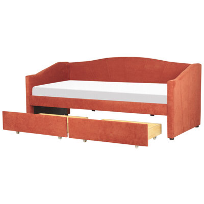 Fabric EU Single Daybed Red VITTEL