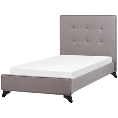 Fabric EU Single Size Bed Grey AMBASSADOR