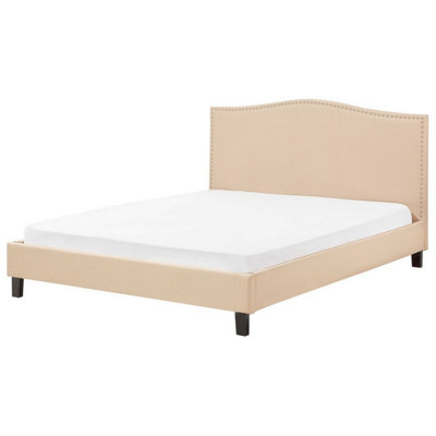 Fabric EU Super King Bed Beige MONTPELLIER