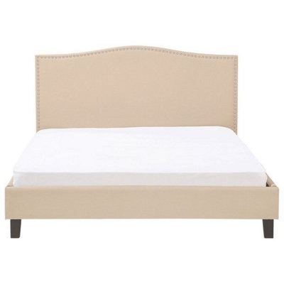 Fabric EU Super King Bed Beige MONTPELLIER