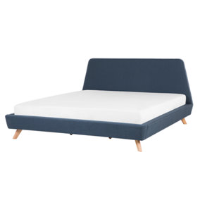 Fabric EU Super King Size Bed Blue VIENNE