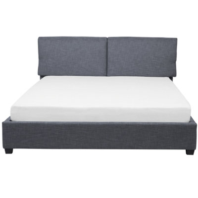 Fabric EU Super King Size Bed Grey BELFORT