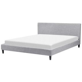 Fabric EU Super King Size Bed Grey FITOU
