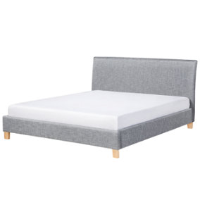 Fabric EU Super King Size Bed Grey SENNEZ