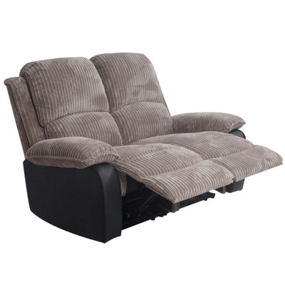 Fabric Jumbo Cord Sofa 3 Seater 2 Seater Recliners Grey