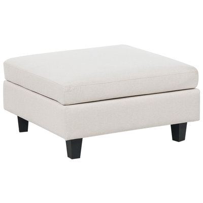 Fabric Ottoman Light Beige UNSTAD