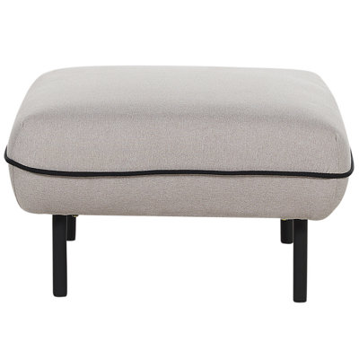 Fabric Ottoman Light Grey TONSBERG