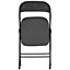 Fabric Padded Metal Folding Chairs - Black - Pack of 4