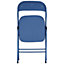 Fabric Padded Metal Folding Chairs - Blue - Pack of 4