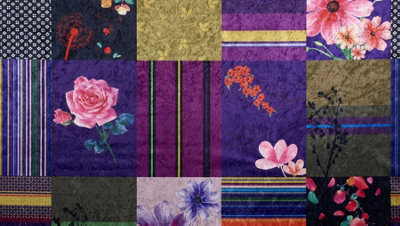 Fabric Patchwork Corner Sofa 2C2 Sofa