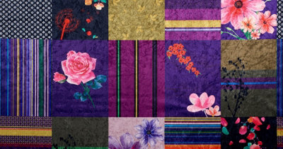 Fabric Patchwork Lydia Accent Chair