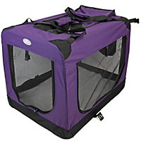 Fabric Pet Carrier Purple Large