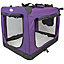 Fabric Pet Carrier Purple Large