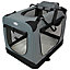 Fabric Pet Carrier Ventilated Grey Large