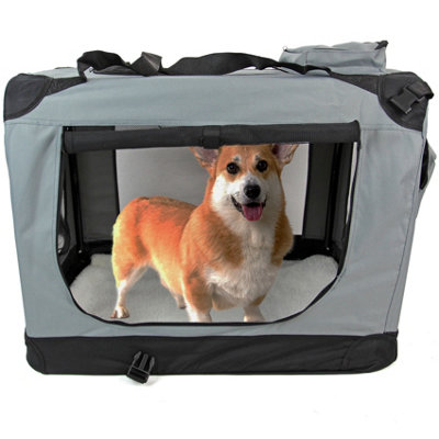 Fabric Pet Carrier Ventilated Grey XL
