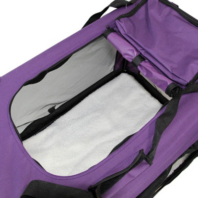 Fabric Pet Carrier Ventilated  Purple XL