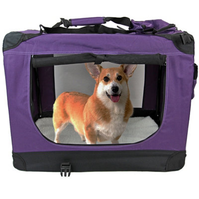 Fabric Pet Carrier Ventilated  Purple XL