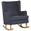 Fabric Rocking Chair Grey TRONDHEIM II