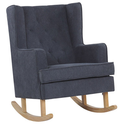 Fabric Rocking Chair Grey TRONDHEIM II | DIY at B&Q
